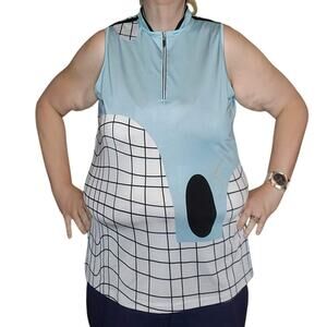 JAMIE SADOCK Size XL/XXL (fitted) Sleeveless Women's 1/4 Zip Geometric Golf Top